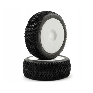 Pro-Line Racing Caliber V2 Pre-Mounted 1/8 Buggy Tires (2) (White) (M3) | Buggy