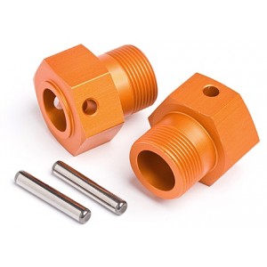  24mm Rear Hex Hub Set (Orange) | Diff Drivetrain & Gears | Chassis