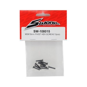 SWorkz 3x16mm Flat Head Hex Screw (10) | Bolts, Screws, Nuts, Washers & Ball Studs | Bolts, Screws, Nuts, Washers & Ball Studs