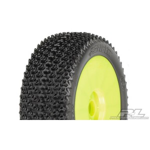 Caliber M3 (Soft) Off-Road 1:8 Buggy Tires Mounted on V2 Yellow Wheels | Buggy