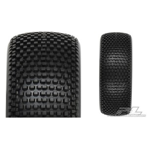 Blockade M4 (Super Soft) Off-Road 1:8 Buggy Tires Mounted on V2 White wheels | Buggy